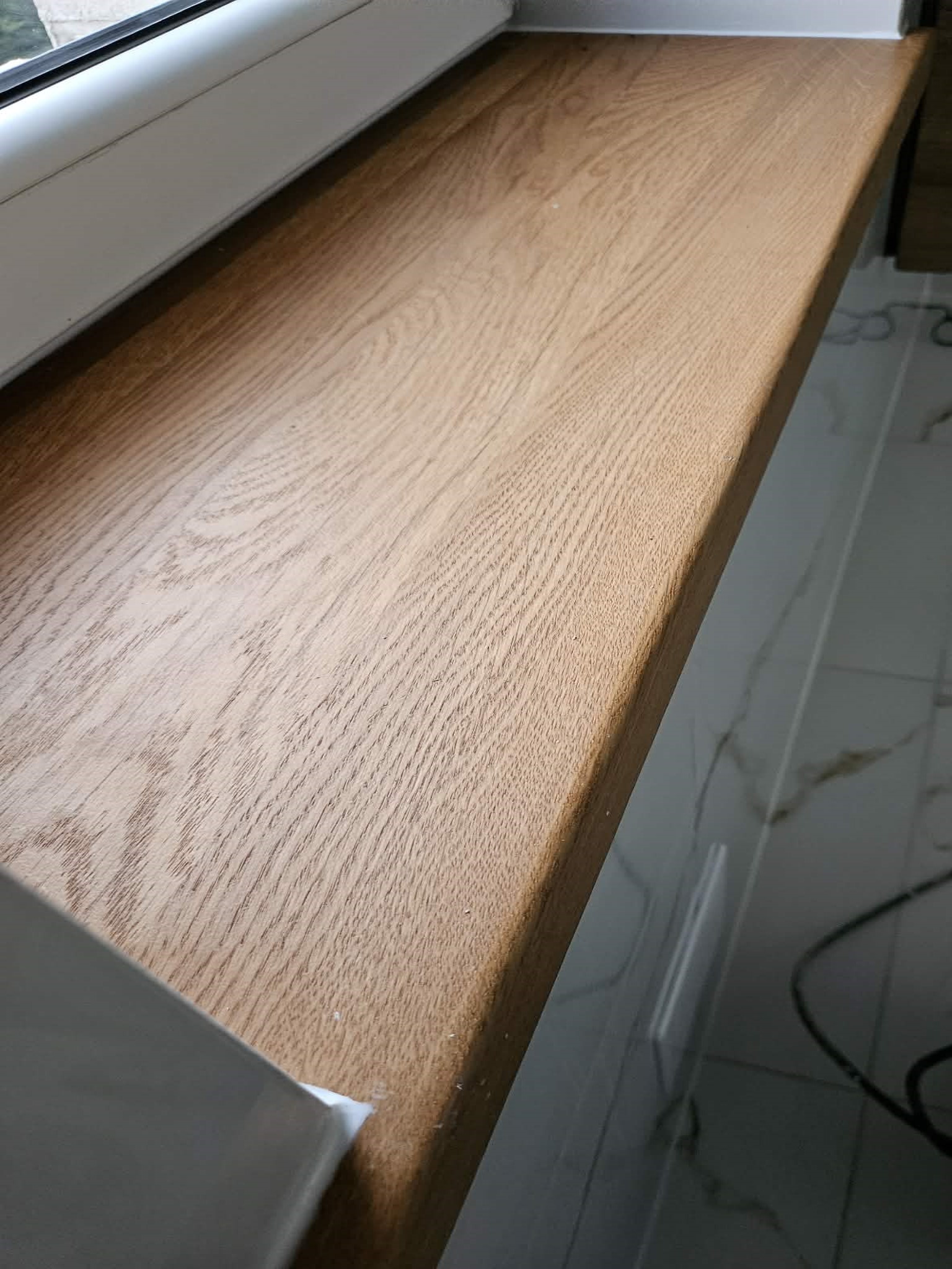 Parapet drewniany wewnętrzny na wymiar - dąb, buk, jesion, modrzew